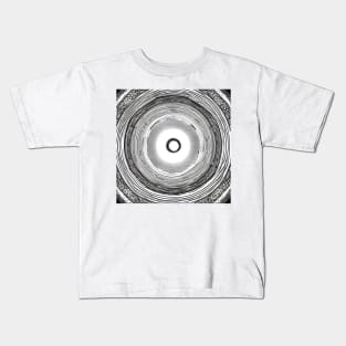 Black and white circle pattern Kids T-Shirt